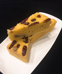 我做的玉米面发糕