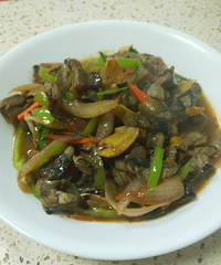 爆炒黄鳝,味道微辣,光盘了