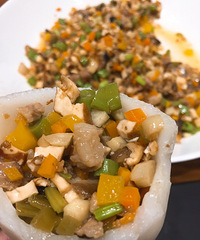 米窝窝头,看着像吹圆的食物