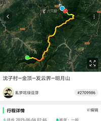 武功山全程穿越,沈子村进明月山出,全程徒步…