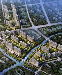 没想到万科城这么大,是方远承建的,就是四周都有庙