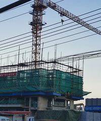 万科城工地,部分已经到二层了