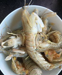 家烧牛肉麦虾,这么多料,看着就很好吃