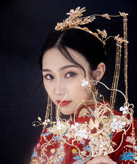 白纱和秀禾服都好美呀,一点都看不出来怀孕了