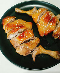 想念北京烤鸭的味道,用整个鸭做担心失败,先用鸭腿试了一下