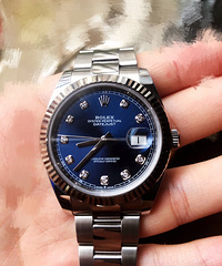 出自用Rolex蓝盘钻刻