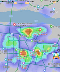 台州主要县市区热力图比较,椒江和温岭差不多,黄岩次之