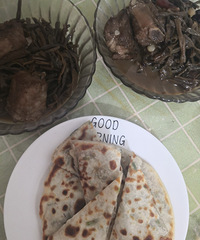 【吃货在台州NO.54】+干豆角焖排骨和葱花饼