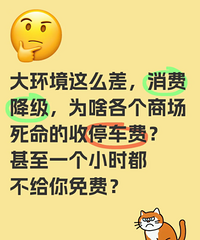 大环境这么差,消费降级,为啥各个商场死命的收停车费?