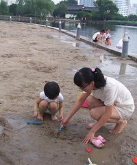 "玩沙子+角色游戏"