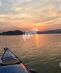 青山湖太阳湾上看夕阳,是一种享受