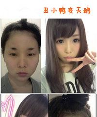 真正的易容术,不是整形而是化妆+美图秀秀!!!