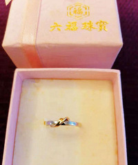 ��ת�����鱦18K��˫ɫ��ָ