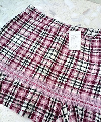 低转远东百货全新Anna/安娜品牌毛呢格子短裙