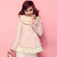 清仓2013秋冬装韩版修身翻领毛呢大衣大码女