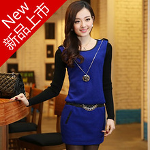 森马2013秋装撞色格子学院女装针织打底秋冬