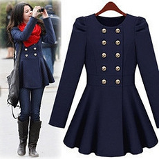 【预售】OECE正品\/英伦帅气双排扣针织拼接