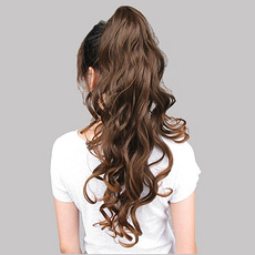 夏季马尾 假发马尾 蓬松大卷真发马尾 梨花头卷