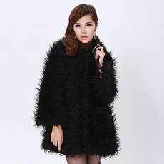 纳纹2012冬装新款毛呢西装领外套女一粒扣修