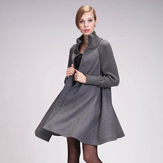 muveil2012秋冬新款 女装韩版斗篷 中长款毛领