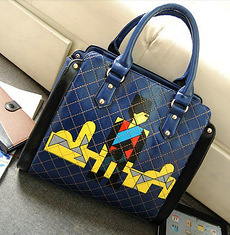 春季新款韩版真皮女包中国风时尚绣花手提包包