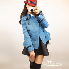 2012秋冬装新款韩版女装正品修身格子羊毛呢