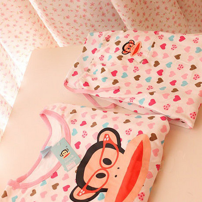 0108新款 大嘴猴睡衣 女款家居服 夏天套装 短