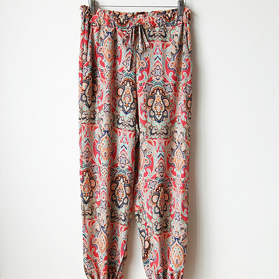 [guop]复古民族图腾九分灯笼裤\/花裤 0611 - 服
