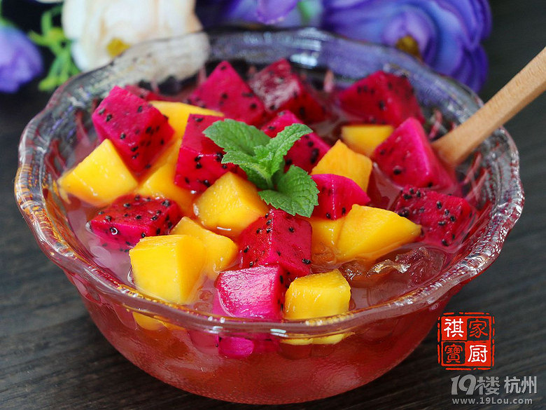 【祺宝家厨】 最合这个时令的桃胶水果捞-家常