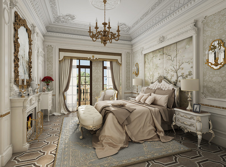 绿城蓝庭法式装修效果图_法式装修效果图_19楼装修效果图库