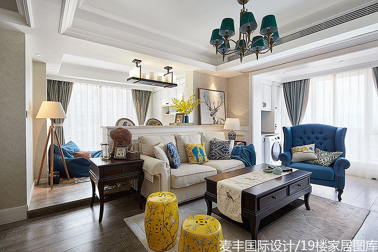 简约美式 北海公园装修效果图