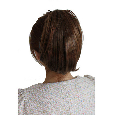 上上梳假发 直发梨花头内包卷短发假马尾辫 女