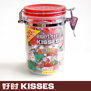 好时 巧克力 kisses 牛奶味缤纷欢乐罐 新品上市加送20@8克