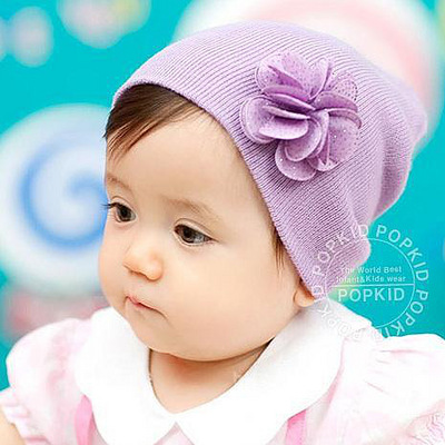 韩版新生儿童婴儿宝宝帽子套头帽子女宝宝点子