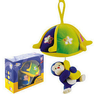 伊诗比蒂 降落伞小猴闪灯音乐拉绳 婴儿益智玩