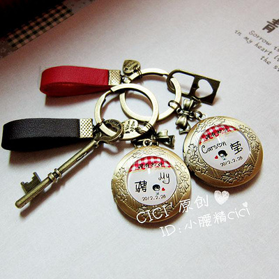 定做定制复古时光宝石男女情侣闺蜜姐妹名字相