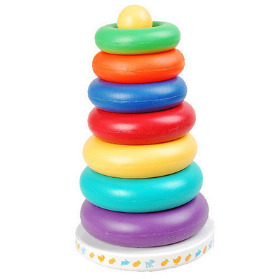 七层音乐彩虹塔套圈玩具不倒翁层层叠叠叠乐叠叠