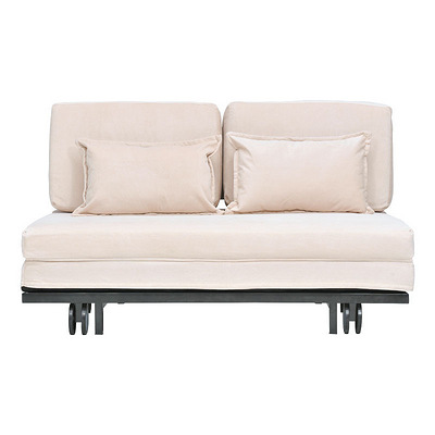 沃购 宜家折叠沙发床 1.5米布艺多功能双人沙发
