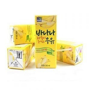 新品 韩国进口乐天香蕉牛奶 200ml 好喝的果汁