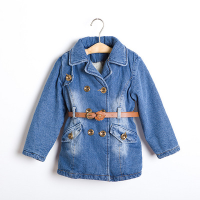 2012M&C秋冬款中性女童水洗蓝色牛仔衣B4