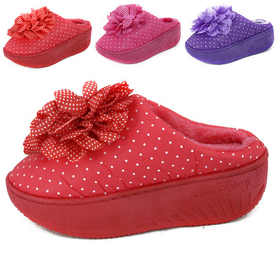 包邮居家拖鞋可爱秋冬季拖鞋防水厚底摇摇鞋高