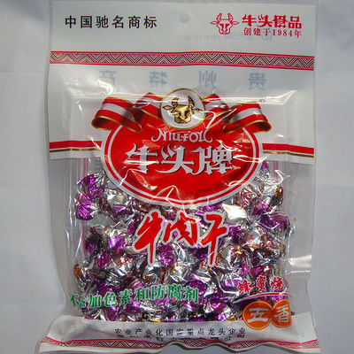 贵州特产牛头牌牛肉干牛肉粒五香\/麻辣味83g+袋装满百包