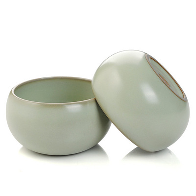 汝窑茶具正品开片禅定杯大品杯汝窑茶杯汝瓷