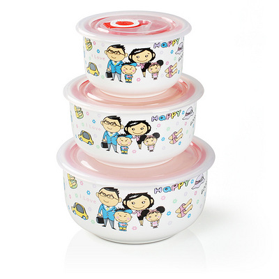 焕达陶瓷保鲜碗套装 骨瓷三件套大号密封碗 微波炉保鲜盒 - 居家 - 杭州19楼