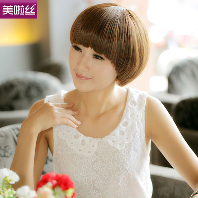 美啦丝蘑菇头假发 短发 假发 帅气 女bobo头直发