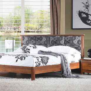 康诺威 中式床 实木床 1.5米 1.8米双人床 现代 