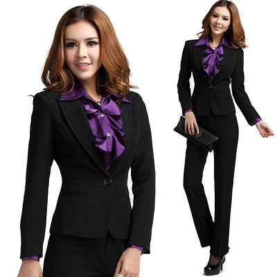 紫妍妮 女性职业装 女装时尚套装 三件套正装工