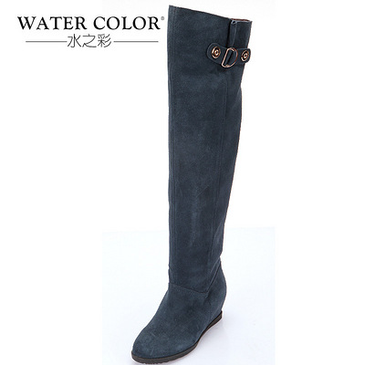 水之彩 长筒靴过膝女靴长靴过膝春秋长靴高靴