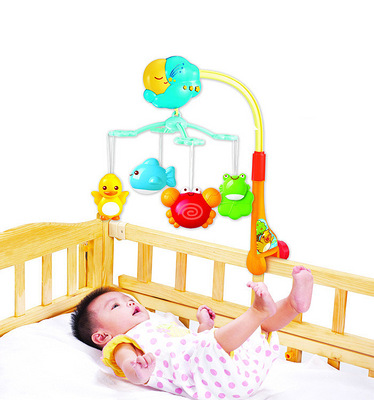 奥贝澳贝玩具快活池塘床铃 音乐旋转婴儿床铃