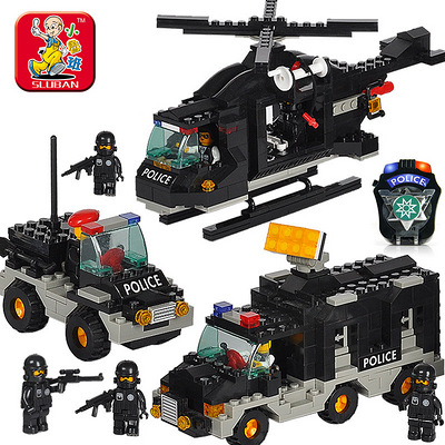 小鲁班积木益智 乐高式拼装玩具 积木塑料拼插